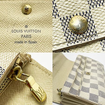 LOUIS VUITTON ルイヴィトン ダミエ・アズール ポルトフォイユ・サラ N61735/CA3121 ホワイト 長財布  レディース｜中古｜なんでもリサイクルビッグバン