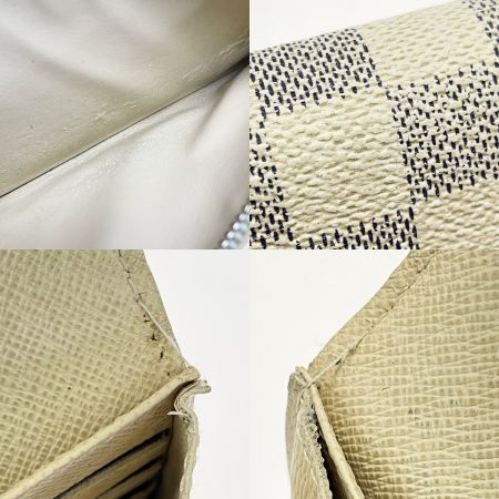  LOUIS VUITTON ルイヴィトン ダミエ・アズール ポルトフォイユ・サラ N61735/CA3121 ホワイト 長財布 レディース