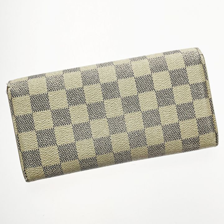 LOUIS VUITTON ルイヴィトン ダミエ・アズール ポルトフォイユ・サラ N61735/CA3121 ホワイト 長財布  レディース｜中古｜なんでもリサイクルビッグバン