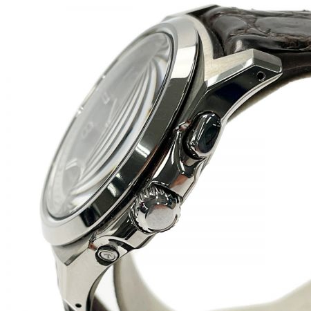  SEIKO セイコー ブライツ ソーラー電波クォーツ 7B22-0AP0 ライトグレー レザー メンズ 腕時計