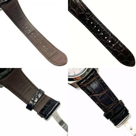  SEIKO セイコー ブライツ ソーラー電波クォーツ 7B22-0AP0 ライトグレー レザー メンズ 腕時計