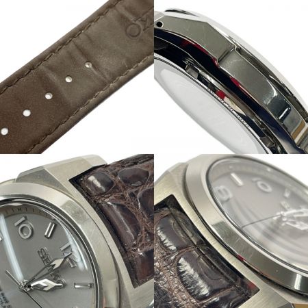  SEIKO セイコー ブライツ ソーラー電波クォーツ 7B22-0AP0 ライトグレー レザー メンズ 腕時計