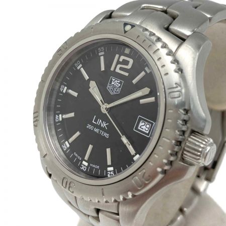  TAG HEUER タグホイヤー リンク デイト WT1110-0 ブラック クォーツ メンズ 腕時計 LINK