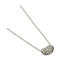 ☆☆ Tiffany & Co. ティファニー ビーンズ パヴェ 15ポイントダイヤ ネックレス PT950 ビーン 箱・布袋有 Bランク