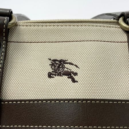  BURBERRY BLUE LABEL バーバリーブルーレーベル トートバッグ ベージュ キャンバス×レザー