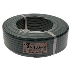 ☆☆ 富士電線工業(FUJI ELECTRIC WIRE) 《 VVFケーブル 平形 》100m巻 / 灰色 / VVF3×1.6 Nランク