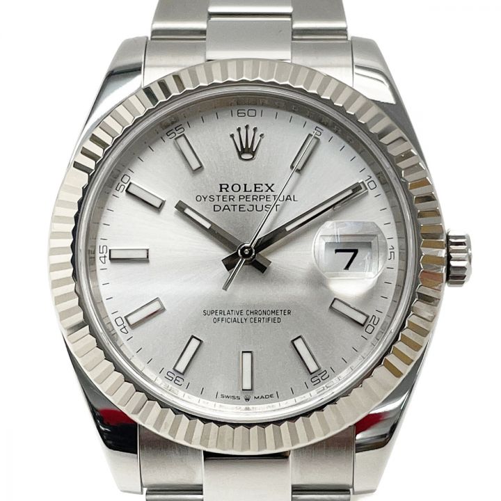 ROLEX ロレックス デイトジャスト41 自動巻き Ref.126334 SN:K784D483 シルバー文字盤 箱・取説有  ギャランティ有｜中古｜なんでもリサイクルビッグバン