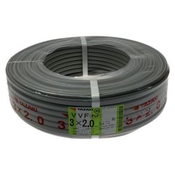 ☆☆ YAZAKI 矢崎《 VVFケーブル 平形 》100m巻 / 灰色 / VVF3×2.0 / 1679 Sランク