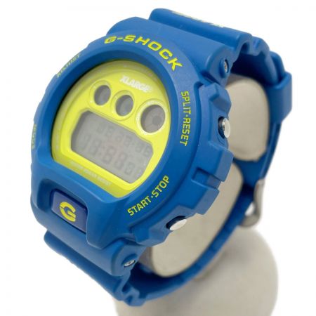  CASIO カシオ G-SHOCK×XLARGE  DW-6900FS ブルー×イエロー クォーツ ラバー メンズ 腕時計