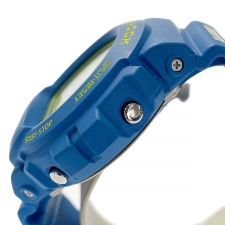  CASIO カシオ G-SHOCK×XLARGE  DW-6900FS ブルー×イエロー クォーツ ラバー メンズ 腕時計