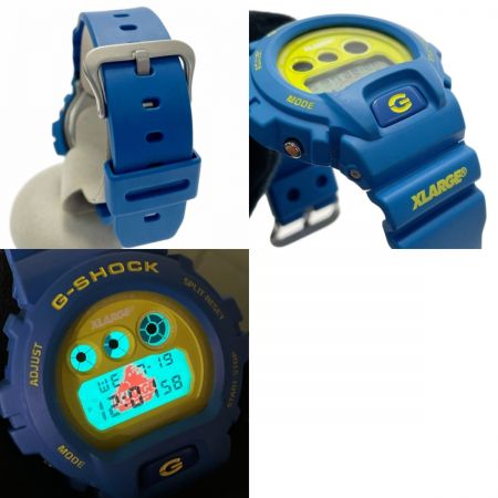  CASIO カシオ G-SHOCK×XLARGE  DW-6900FS ブルー×イエロー クォーツ ラバー メンズ 腕時計