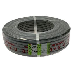 ☆☆ YAZAKI 矢崎《 VVFケーブル 平形 》100m巻 / 灰色 / VVF3×2.0 / 1672 Sランク