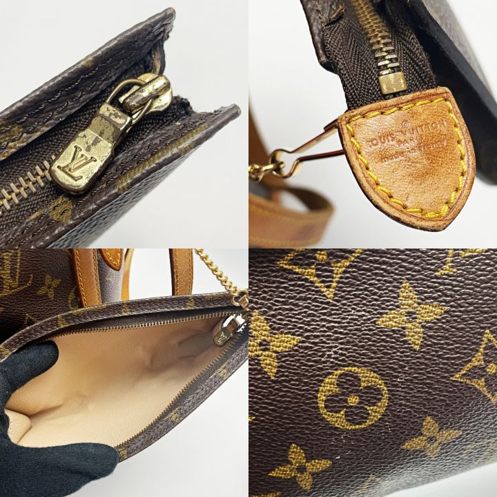 BR>LOUIS VUITTON ルイ・ヴィトン バケットPM M42238 トートバッグ 肩掛け ミニポーチ付き ブラウン系 モノグラムキャンバス  バケツ型 レディース メンズ ユニセックス シンプル ギフト プレゼント包装可 【中古】 松山久万ノ台店 さく