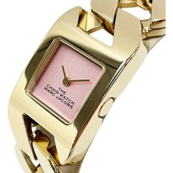 ☆☆ MARC JACOBS マークジェイコブス THE CHAIN WATCH MJO 120179310 ピンク×ゴールド クォーツ レディース 腕時計 Bランク