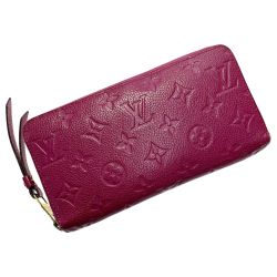 ☆☆ LOUIS VUITTON ルイヴィトン アンプラント ジッピーウォレット M60549 パープル ラウンドファスナー財布 レディース ゴールド金具 Bランク