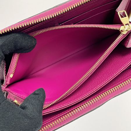  LOUIS VUITTON ルイヴィトン アンプラント ジッピーウォレット M60549 パープル ラウンドファスナー財布 レディース ゴールド金具