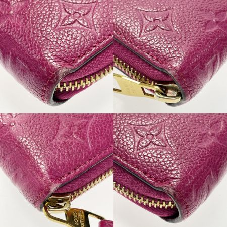  LOUIS VUITTON ルイヴィトン アンプラント ジッピーウォレット M60549 パープル ラウンドファスナー財布 レディース ゴールド金具