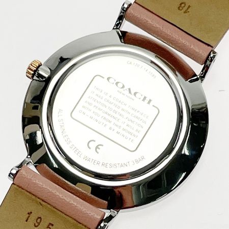 COACH コーチ クォーツ CA.120-7-14-1595-1951PIN-87/3 シルバー×ピンク レディース レザー 腕時計