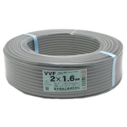 ☆☆  富士電線《 VVFケーブル 平形 》100m巻 / 灰色 / VVF 2×1.6 2x1.6 Nランク