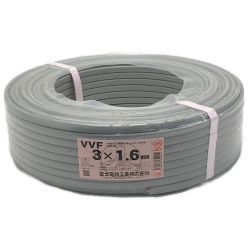 ☆☆  富士電線《 VVFケーブル 平形 》100m巻 / 灰色 / VVF3×1.6 3x1.6 Nランク
