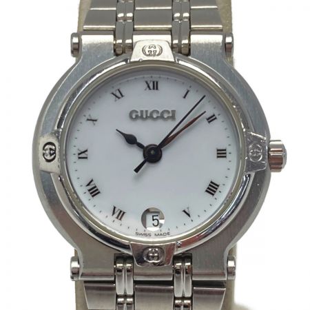 中古】 GUCCI グッチ デイト 9100L ホワイト文字盤 クォーツ