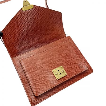  LOUIS VUITTON ルイヴィトン エピ モンソー セカンドバッグ ショルダーバッグ M52123 ブラウン ゴールド金具 レディース