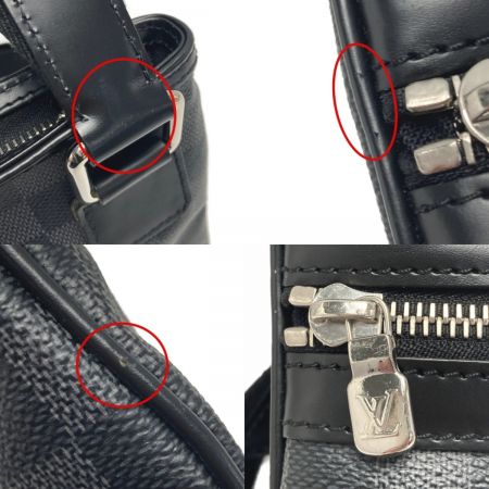  LOUIS VUITTON ルイヴィトン ダミエ グラフィット トマス N58028 ブラック ショルダーバッグ