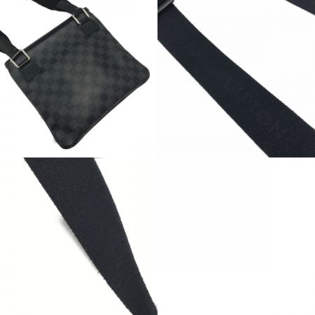  LOUIS VUITTON ルイヴィトン ダミエ グラフィット トマス N58028 ブラック ショルダーバッグ
