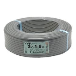 ☆☆ 富士電線工業(FUJI ELECTRIC WIRE) 《 VVFケーブル 平形 》100m巻 / 灰色 / VVF 2×1.6 Sランク
