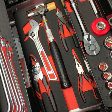  KTC ケーティーシー 《 ツールセット 両開きスタンダードセット 》シルバー / SK45223