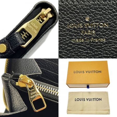  LOUIS VUITTON ルイヴィトン モノグラム アンプラント ジッピーウォレット M80481 ブラック×ベージュ レディース 箱・布袋有