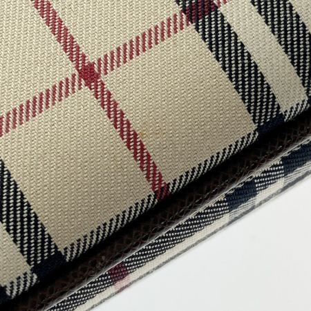  BURBERRY バーバリー ノバチェック トートバッグ ハンドバッグ バーバリーチェック キャンバス×レザー