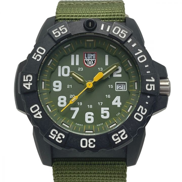 LUMINOX ルミノックス ネイビーシールズ 3500シリーズ 3517.L グリーン クォーツ メンズ 腕時計 NAVY  SEAL｜中古｜なんでもリサイクルビッグバン