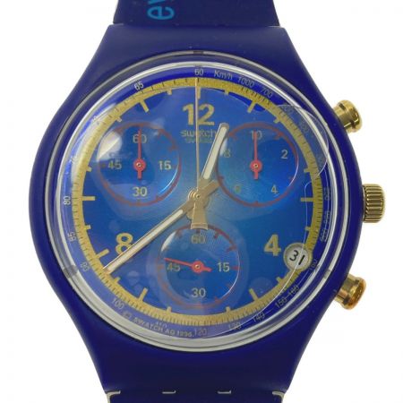  SWATCH スウォッチ マイケル・ジョンソン 金メダル記念限定 クォーツ メンズ 腕時計 箱有 ジャンク