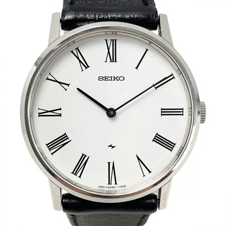 SEIKO セイコー シャリオ 手巻き 2220-0430 シルバー ホワイト文字盤 アナログ メンズ 腕時計