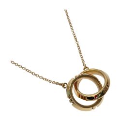 ☆☆ Tiffany & Co. ティファニー アトラス X クローズド インターロッキング ネックレス K18YG 箱有 Bランク