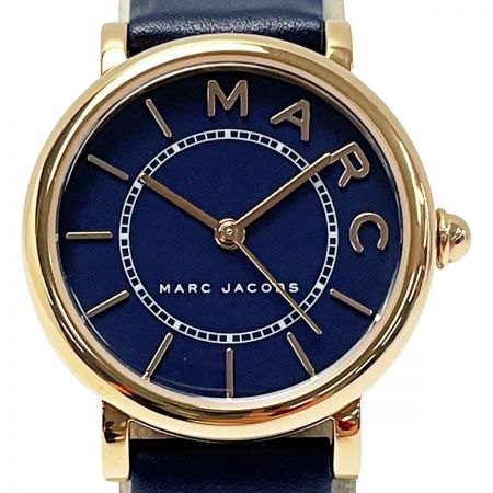  MARC JACOBS マークジェイコブス ロキシー MJ1539 ネイビー×ゴールド クォーツ レザー レディース 腕時計