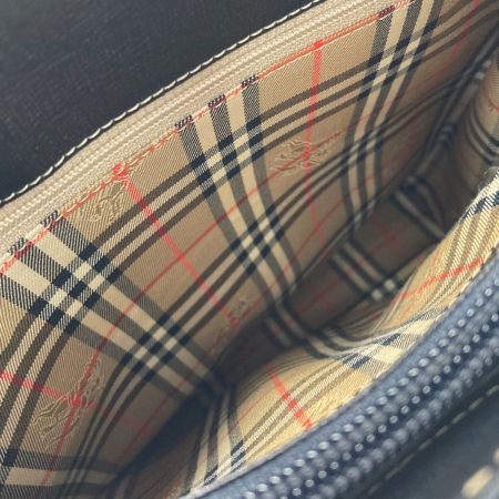  BURBERRY バーバリー ハンドバッグ ブラック レザー ノバチェック ゴールド金具