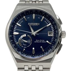 ☆☆ CITIZEN シチズン ダイレクトフライト エコ・ドライブ CC3020-57L/F150-S105862 ネイビー ソーラー メンズ 腕時計 箱・取説有 Bランク