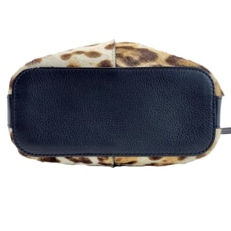  Chloe クロエ GARA ガラ2WAY巾着ショルダーバッグ アニマル レオパード ストラップ 袋有