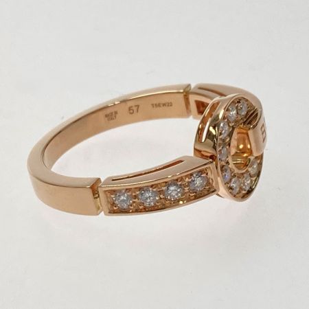  BVLGARI ブルガリ ブルガリブルガリ 12Pダイヤ リング AN855854 K18PG #57 パヴェダイヤ 指輪