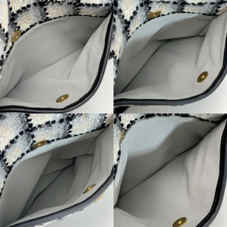  CHANEL シャネル トートバッグ ツイード 2022秋冬モデル ブラック×ホワイト レディース