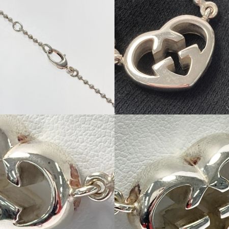  GUCCI グッチ インターロッキングG ハート ネックレス シルバー Ag925 ペンダント