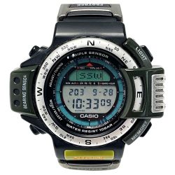 ☆☆ CASIO カシオ PRO TREK トリプルセンサー ATC-1100 ブラック系 クォーツ メンズ 腕時計 Bランク