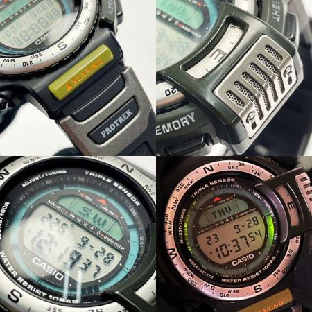  CASIO カシオ PRO TREK トリプルセンサー ATC-1100 ブラック系 クォーツ メンズ 腕時計