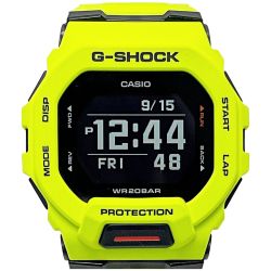 ☆☆ CASIO カシオ G-SHOCK G-SQUAD GBD-200-9JF ライムグリーン クォーツ スマホ連携 メンズ 腕時計 Aランク
