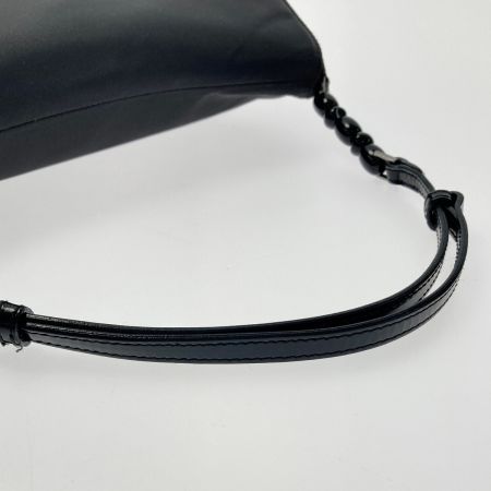  Christian Dior クリスチャンディオール マリスパール ハンドバッグ ブラック ナイロン×レザー ワンショルダーバッグ