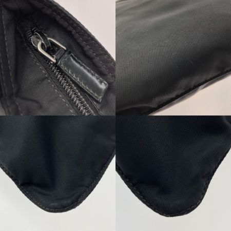  PRADA プラダ ナイロン ショルダーバッグ ブラック 三角ロゴプレート TESSUTO サコッシュ