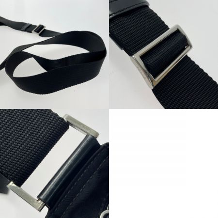  PRADA プラダ ナイロン ショルダーバッグ ブラック 三角ロゴプレート TESSUTO サコッシュ