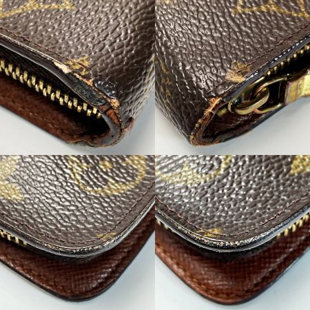  LOUIS VUITTON ルイヴィトン モノグラム ポルト モネ・ジップ M61727 ブラウン 長財布 レディース ゴールド金具